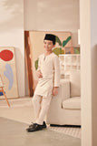 Baju Melayu Kids Teluk Belanga Deluxe Smart Fit - Sand Dollar