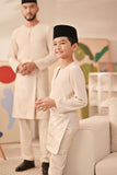 Baju Melayu Kids Teluk Belanga Deluxe Smart Fit - Sand Dollar