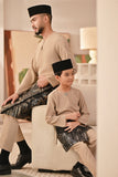 Baju Melayu Kids Teluk Belanga Deluxe Smart Fit - Silver Mink