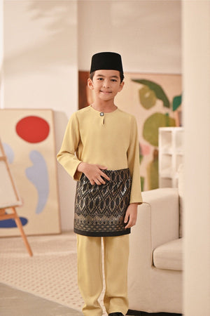 Baju Melayu Kids Teluk Belanga Deluxe Smart Fit - Raffia