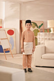 Baju Melayu Kids Teluk Belanga Deluxe Smart Fit - Cafe Creme