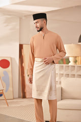 Baju Melayu Teluk Belanga Deluxe Smart Fit - Cafe Creme