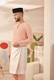 Baju Melayu Teluk Belanga Deluxe Smart Fit - Coral Buff