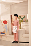 Baju Melayu Kids Teluk Belanga Deluxe Smart Fit - Rose Dawn