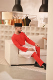 Baju Melayu Teluk Belanga Deluxe Smart Fit - Red Chilli