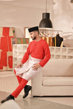 Baju Melayu Teluk Belanga Deluxe Smart Fit - Red Chilli