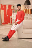 Baju Melayu Teluk Belanga Deluxe Smart Fit - Red Chilli