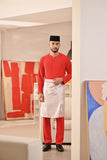 Baju Melayu Teluk Belanga Deluxe Smart Fit - Red Chilli