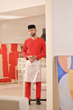 Baju Melayu Teluk Belanga Deluxe Smart Fit - Red Chilli