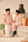 Baju Melayu Kids Teluk Belanga Deluxe Smart Fit - Pale Blush