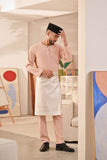 Baju Melayu Teluk Belanga Deluxe Smart Fit - Pale Blush