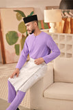 Baju Melayu Teluk Belanga Deluxe Smart Fit - Violet Tulip