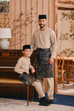 Baju Melayu Teluk Belanga Smart Fit - Oxford Tan