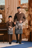 Baju Melayu Kids Teluk Belanga Smart Fit - Milk Chocolate