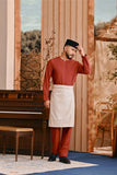 Baju Melayu Teluk Belanga Smart Fit - Mandarin Red