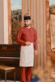 Baju Melayu Teluk Belanga Smart Fit - Mandarin Red