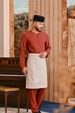 Baju Melayu Teluk Belanga Smart Fit - Mandarin Red