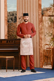 Baju Melayu Teluk Belanga Smart Fit - Mandarin Red