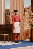 Baju Melayu Teluk Belanga Smart Fit - Mandarin Red