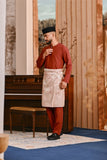 Baju Melayu Teluk Belanga Smart Fit - Mandarin Red