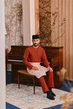 Baju Melayu Teluk Belanga Smart Fit - Mandarin Red