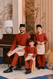 Baju Melayu Teluk Belanga Smart Fit - Mandarin Red