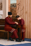 Baju Melayu Teluk Belanga Smart Fit - Maroon