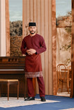 Baju Melayu Teluk Belanga Smart Fit - Maroon