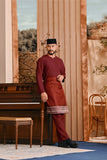 Baju Melayu Teluk Belanga Smart Fit - Maroon