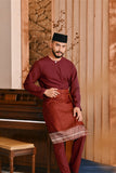 Baju Melayu Teluk Belanga Smart Fit - Maroon