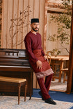 Baju Melayu Teluk Belanga Smart Fit - Maroon