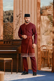 Baju Melayu Teluk Belanga Smart Fit - Maroon