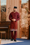 Baju Melayu Teluk Belanga Smart Fit - Maroon