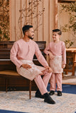 Baju Melayu Teluk Belanga Smart Fit - Blush Rose