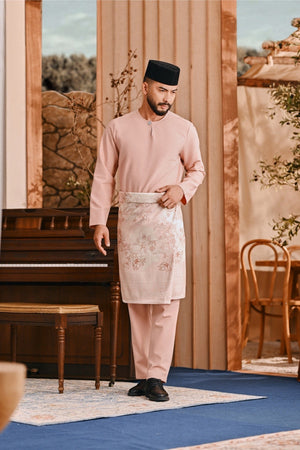 Baju Melayu Teluk Belanga Smart Fit - Rose Pink