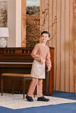 Baju Melayu Kids Teluk Belanga Smart Fit - Mauve Pink