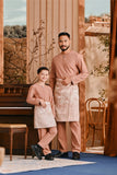 Baju Melayu Kids Teluk Belanga Smart Fit - Mauve Pink