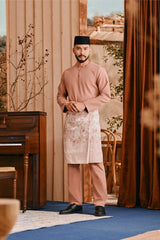 Baju Melayu Teluk Belanga Smart Fit - Mauve Pink