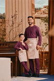 Baju Melayu Teluk Belanga Smart Fit - Purple Potion