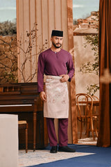 Baju Melayu Teluk Belanga Smart Fit - Purple Potion