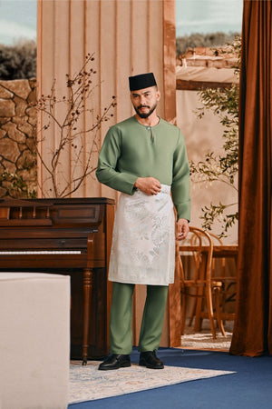 Baju Melayu Teluk Belanga Smart Fit - Grass Green