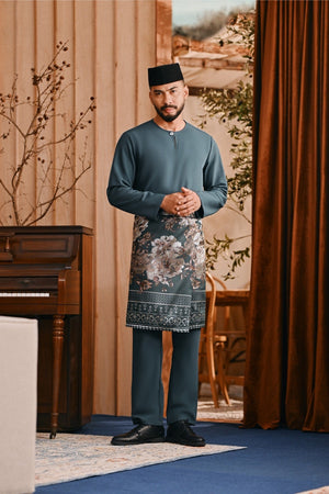 Baju Melayu Teluk Belanga Smart Fit - Emerald Green