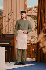 Baju Melayu Teluk Belanga Smart Fit - Oil Green