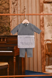 Baju Melayu Babies Teluk Belanga Smart Fit - Ash Grey