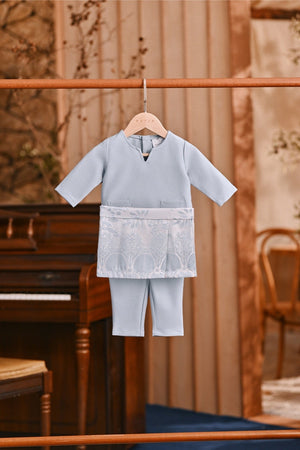 Baju Melayu Babies Teluk Belanga Smart Fit - Fog Blue