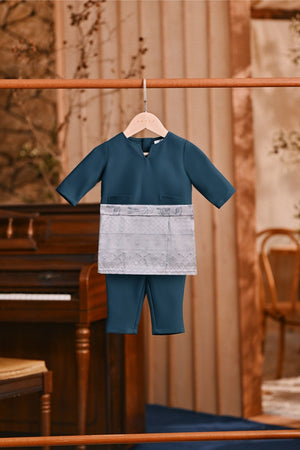 Baju Melayu Babies Teluk Belanga Smart Fit - Peacock Teal