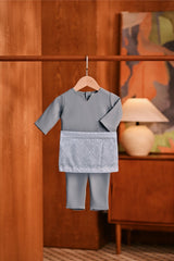 Baju Melayu Babies Teluk Belanga Deluxe Smart Fit - Ashley Blue