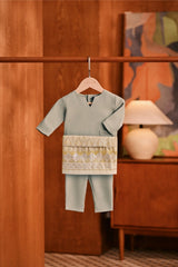 Baju Melayu Babies Teluk Belanga Deluxe Smart Fit - Desert Sage