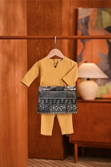 Baju Melayu Babies Teluk Belanga Deluxe Smart Fit - Misted Yellow