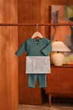 Baju Melayu Babies Teluk Belanga Deluxe Smart Fit - Green Jasper